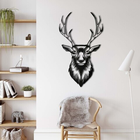 Decoratiune de perete, 5326, Metal, Dimensiune: 45 x 75 cm, Negru