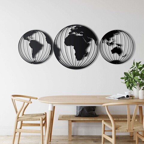 Decoratiune de perete, 5191, Metal, Dimensiuni: 38 x 50 x 38 cm, Negru
