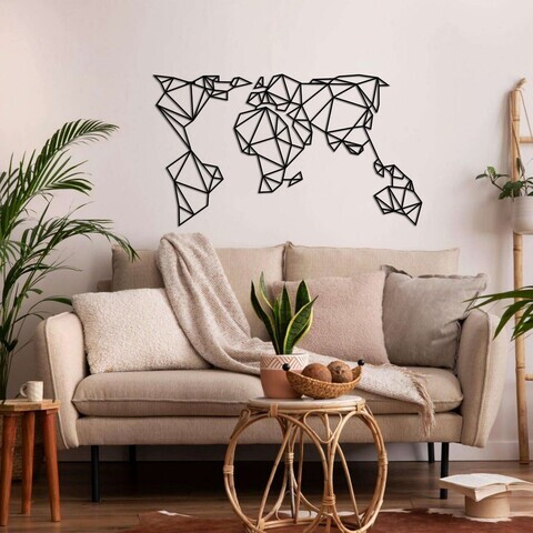 Decoratiune de perete, 5136, Metal, Dimensiune: 120 x 69 cm, Negru
