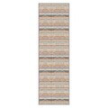 Covor, Wooylk0019, 100x400 cm, Poliester, Alb / Portocaliu / Verde / Galben / Albastru