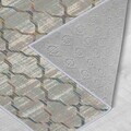 Covor, Wooylk0046, 80x250 cm, Poliester, Crem / Bej / Verde