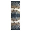 Covor, Wooylk0101, 80x250 cm, Poliester, Crem / Cămilă / Maro / Negru