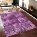 Covor, Exfab136, 100x150 cm, Poliester, Mov/Alb