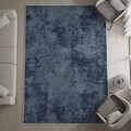 Covor, Exfab210, 80x120 cm, Poliester, Gri/Albastru Marin