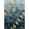 Covor, Exfab215, 160x230 cm, Poliester, Alb / Verde / Auriu