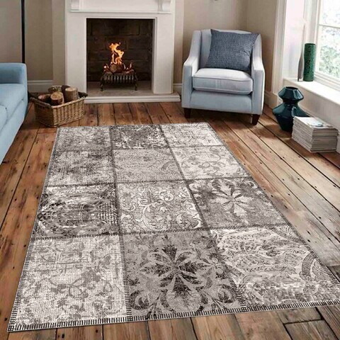 Covor, Exfab225, 160x230 cm, Poliester, Nurca / Crema