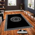 Covor, Hmnt605, 80x150 cm, Poliester, Alb/Negru