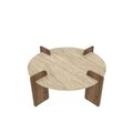 Masuta de cafea, Hanah Home, Avoure, 90x35x90 cm, PAL MELAMINAT, Travertin / Nuc