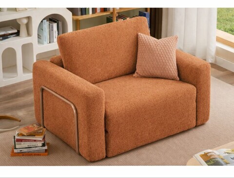 Fotoliu extensibil, Atelier del Sofa, 118FVL1104, Tesatura Boucle, Portocaliu