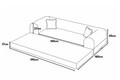 Canapea extensibila 3 locuri, Atelier del Sofa, 118FVL1302, Tesatura plus reiata, Albastru