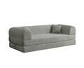 Canapea extensibila 3 locuri, Atelier del Sofa, 118FVL1305, Tesatura plus reiata, Gri deschis