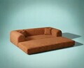 Canapea extensibila 3 locuri, Atelier del Sofa, 118FVL1308, Tesatura plus reiata, Portocaliu