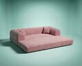 Canapea extensibila 3 locuri, Atelier del Sofa, 118FVL1309, Tesatura plus reiata, Roz