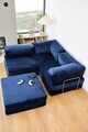 Coltar, Atelier del Sofa, 118FVL1403, Tesatura plus reiata, Albastru navy