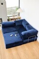 Coltar, Atelier del Sofa, 118FVL1403, Tesatura plus reiata, Albastru navy