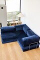 Coltar, Atelier del Sofa, 118FVL1403, Tesatura plus reiata, Albastru navy