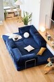 Coltar, Atelier del Sofa, 118FVL1403, Tesatura plus reiata, Albastru navy