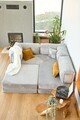 Coltar, Atelier del Sofa, 118FVL1405, Tesatura plus reiata, Gri deschis