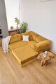 Coltar, Atelier del Sofa, 118FVL1407, Tesatura plus reiata, Galben mustar