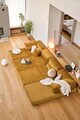 Coltar, Atelier del Sofa, 118FVL1407, Tesatura plus reiata, Galben mustar