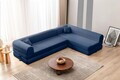 Coltar, Atelier del Sofa, 118FVL1503, Tesatura plus reiata, Albastru navy