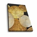 Tablou decorativ, 4570NISC-018, Canvas, Lemn, Auriu / Bej / Negru / Alb