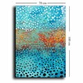 Tablou decorativ, 70100NISC-009, Canvas, Lemn, Albastru / Portocaliu / Roșu / Negru