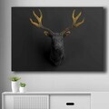 Tablou decorativ, 70100NISC-024, Canvas, Lemn, Aur/Negru