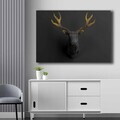 Tablou decorativ, 70100NISC-024, Canvas, Lemn, Aur/Negru
