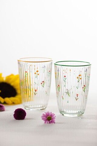 Set pahare, Hermia, 127RKL1121, Sticla, Galben / Verde