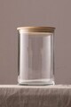 Set recipiente cu capac, Hermia, 127RKL1405, Sticla, Borcan mediu: 10 x 10 x 10 cm / 600 ml (1 bucată), Transparent