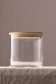 Set recipiente cu capac, Hermia, 127RKL1405, Sticla, Borcan mediu: 10 x 10 x 10 cm / 600 ml (1 bucată), Transparent