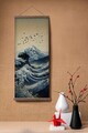 Tablou decorativ, ARTJPNPSTRDK7, Lemn masiv, Pictura pe canvas, Multicolor