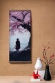 Tablou decorativ, ARTJPNPSTRDK13, Lemn masiv, Pictura pe canvas, Multicolor