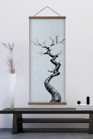Tablou decorativ, ARTJPNPSTRDK15, Lemn masiv, Pictura pe canvas, Multicolor