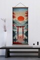 Tablou decorativ, ARTJPNPSTRDK16, Lemn masiv, Pictura pe canvas, Multicolor
