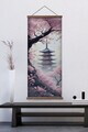 Tablou decorativ, ARTJPNPSTRDK2, Lemn masiv, Pictura pe canvas, Multicolor