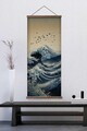 Tablou decorativ, ARTJPNPSTRDK7, Lemn masiv, Pictura pe canvas, Multicolor