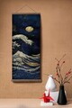 Tablou decorativ, ARTJPNPSTRDK17, Lemn masiv, Pictura pe canvas, Multicolor