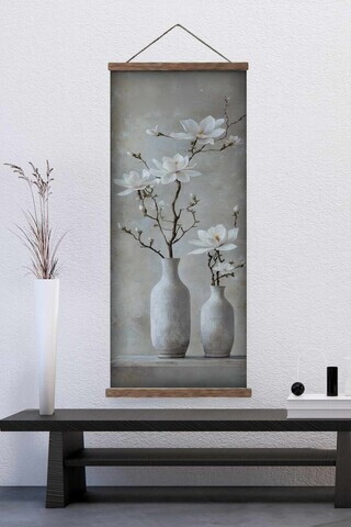 Tablou decorativ, ARTJPNPSTRDK18, Lemn masiv, Pictura pe canvas, Multicolor