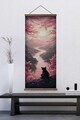 Tablou decorativ, ARTJPNPSTRDK23, Lemn masiv, Pictura pe canvas, Multicolor
