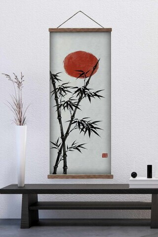 Tablou decorativ, ARTJPNPSTRDK24, Lemn masiv, Pictura pe canvas, Multicolor