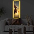 Tablou decorativ cu lumina LED, 3090KTLGDACT, PÂNZĂ DE POLIESTER, 30 x 90 cm, Multicolor