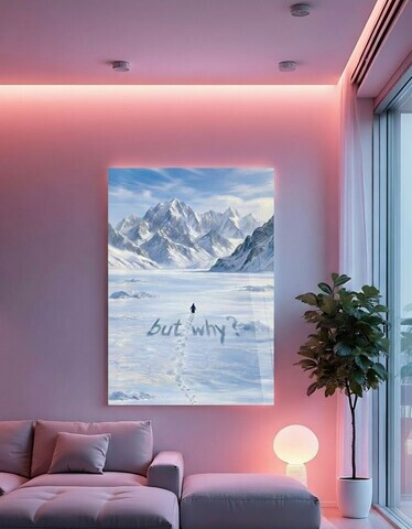 Tablou decorativ, Huhu685, Sticla temperata, 30 x 40 cm, Multicolor