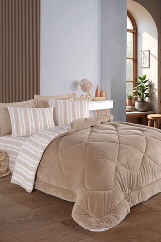 Set de fete de perna (2 Pieces), L'essentiel Maison, Linie moale, BUMBAC/POLIESTER, Bej