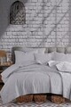 Cuvertura Single 155x200 cm, L'essentiel Maison, Solid, Bumbac/Poliester, Gri