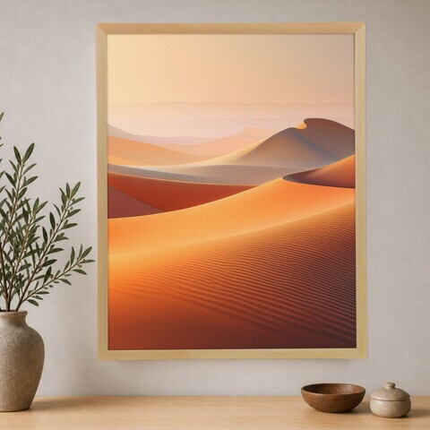 Tablou decorativ, Cc-D-Ah-1007 45 x 60, Canvas, Cadru: 100% LEMN (Grosime: 18 mm), Multicolor