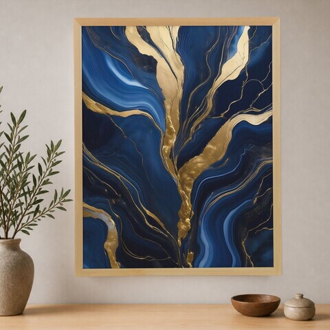 Tablou decorativ, Cc-D-Ah-1009 70 x 95, Canvas, Cadru: 100% LEMN (Grosime: 18 mm), Multicolor
