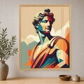 Tablou decorativ, Cc-D-Ah-1014 70 x 95, Canvas, Cadru: 100% LEMN (Grosime: 18 mm), Multicolor