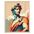 Tablou decorativ, Cc-D-Ah-1014 70 x 95, Canvas, Cadru: 100% LEMN (Grosime: 18 mm), Multicolor